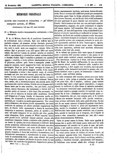 Gazzetta medica italiana Lombardia