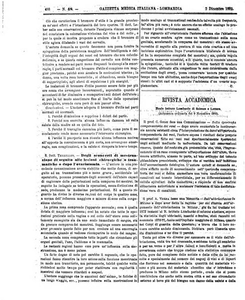 Gazzetta medica italiana Lombardia