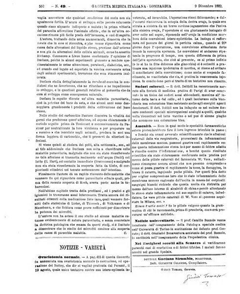 Gazzetta medica italiana Lombardia