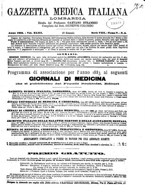 Gazzetta medica italiana Lombardia