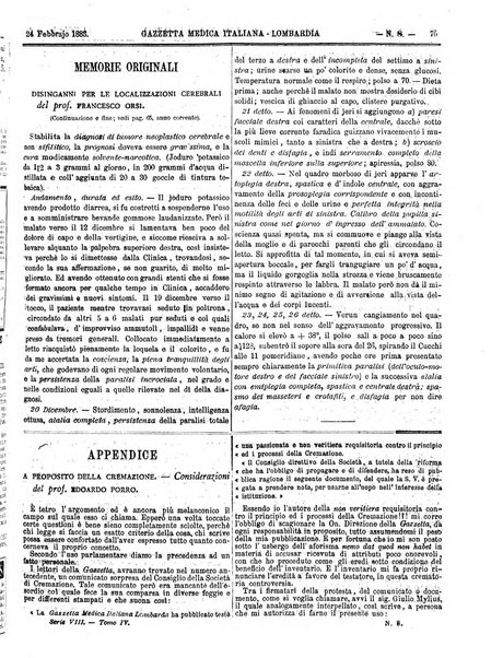 Gazzetta medica italiana Lombardia