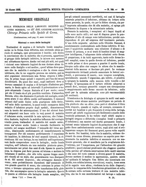 Gazzetta medica italiana Lombardia