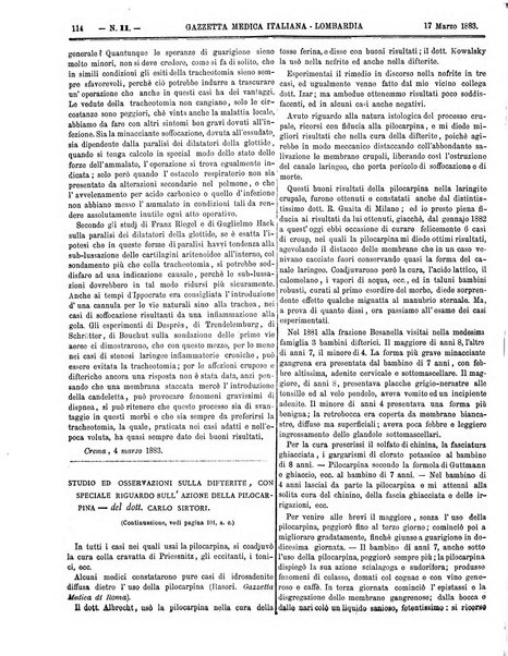 Gazzetta medica italiana Lombardia