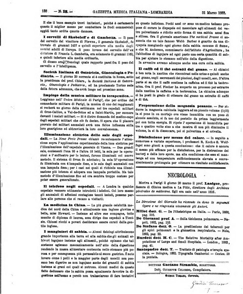 Gazzetta medica italiana Lombardia