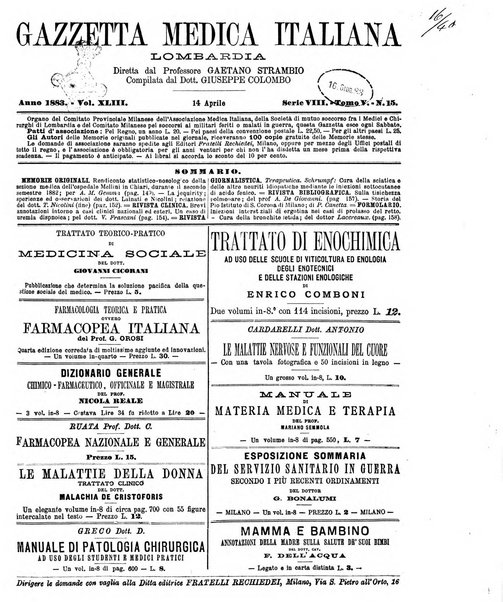 Gazzetta medica italiana Lombardia