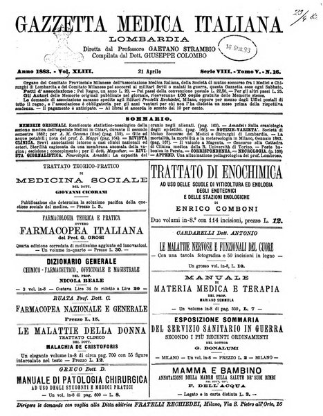 Gazzetta medica italiana Lombardia