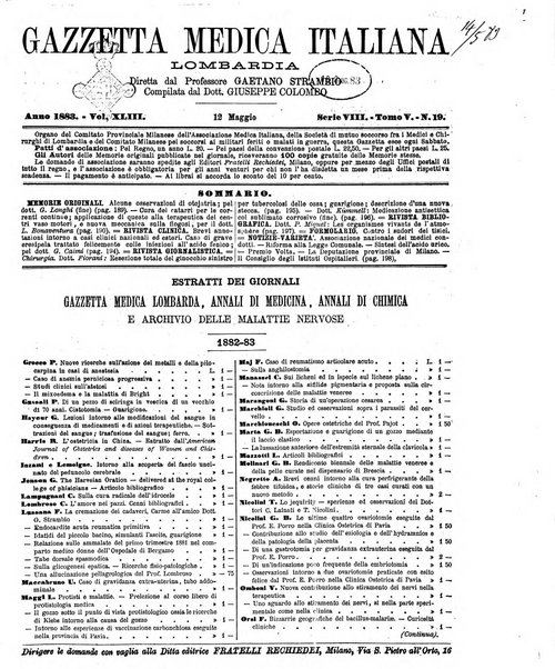 Gazzetta medica italiana Lombardia