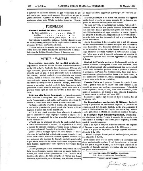 Gazzetta medica italiana Lombardia