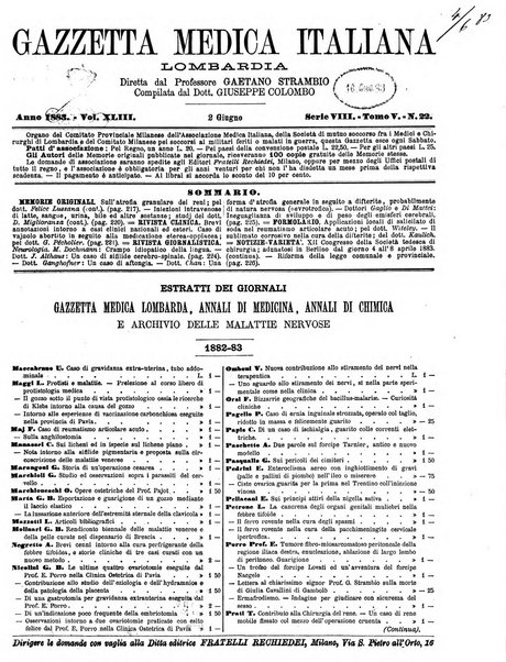 Gazzetta medica italiana Lombardia