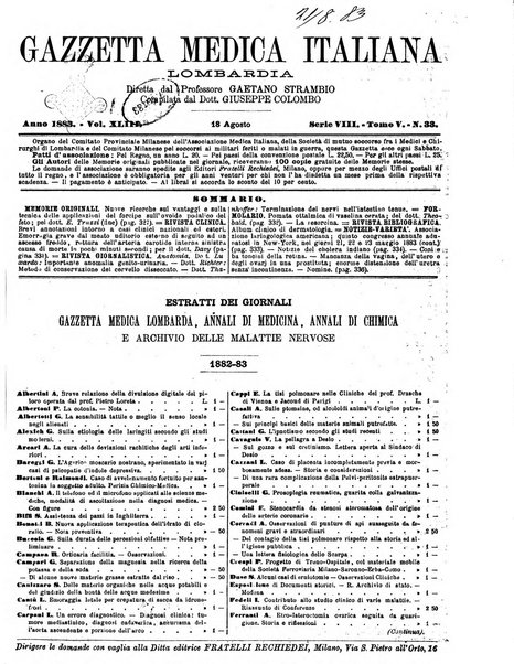 Gazzetta medica italiana Lombardia