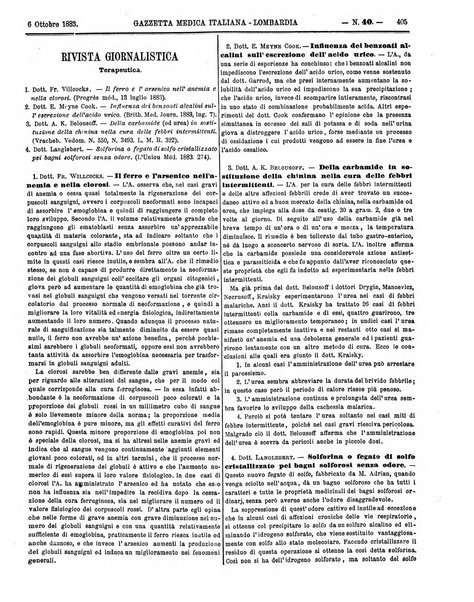 Gazzetta medica italiana Lombardia