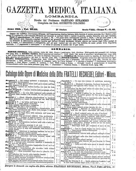 Gazzetta medica italiana Lombardia