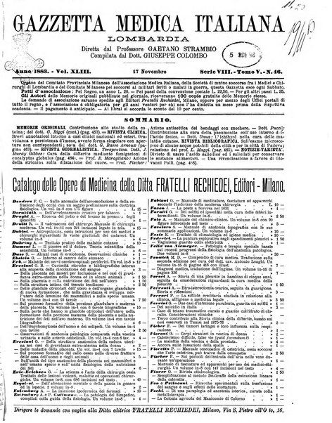 Gazzetta medica italiana Lombardia