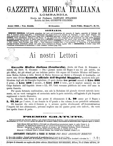 Gazzetta medica italiana Lombardia