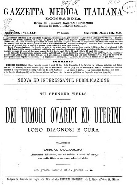 Gazzetta medica italiana Lombardia