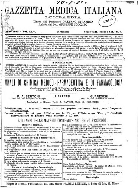 Gazzetta medica italiana Lombardia