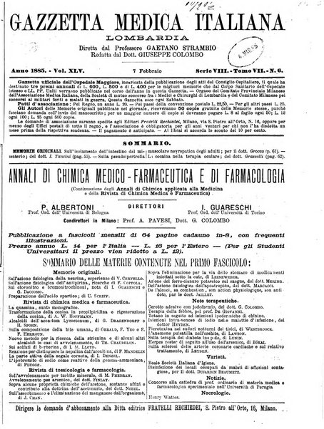 Gazzetta medica italiana Lombardia