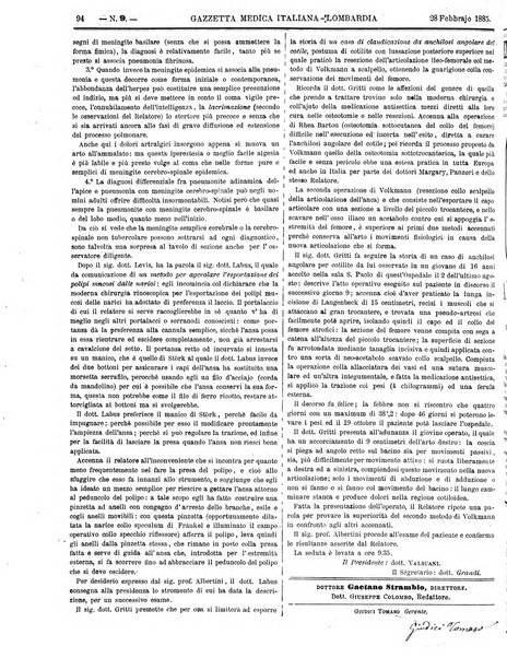 Gazzetta medica italiana Lombardia