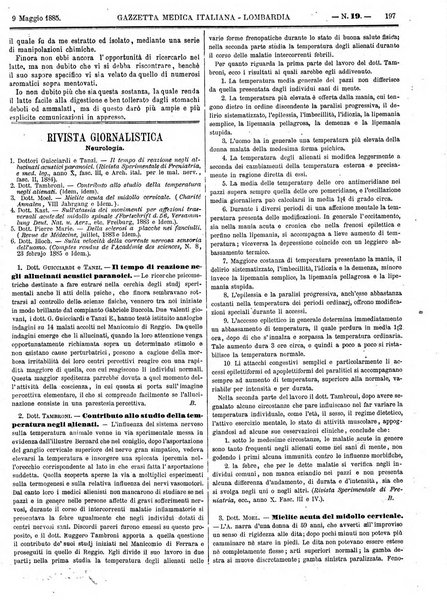 Gazzetta medica italiana Lombardia