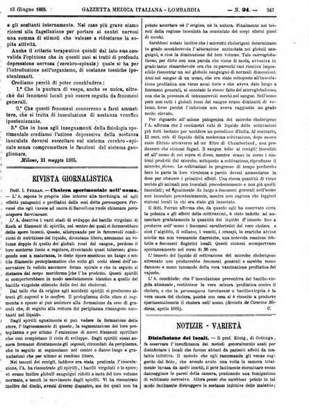 Gazzetta medica italiana Lombardia