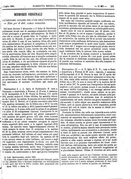 Gazzetta medica italiana Lombardia