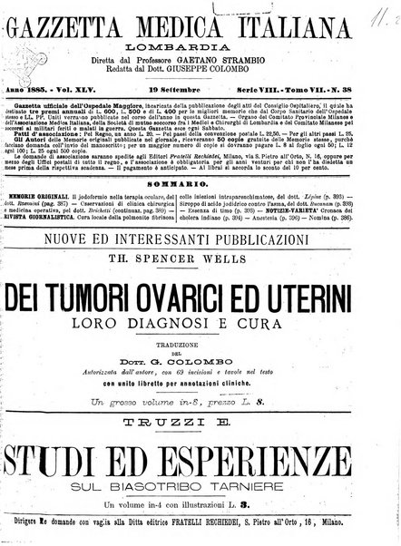 Gazzetta medica italiana Lombardia