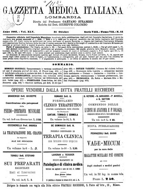 Gazzetta medica italiana Lombardia