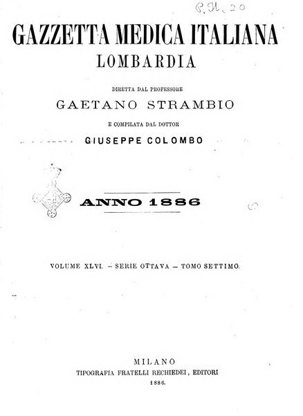 Gazzetta medica italiana Lombardia