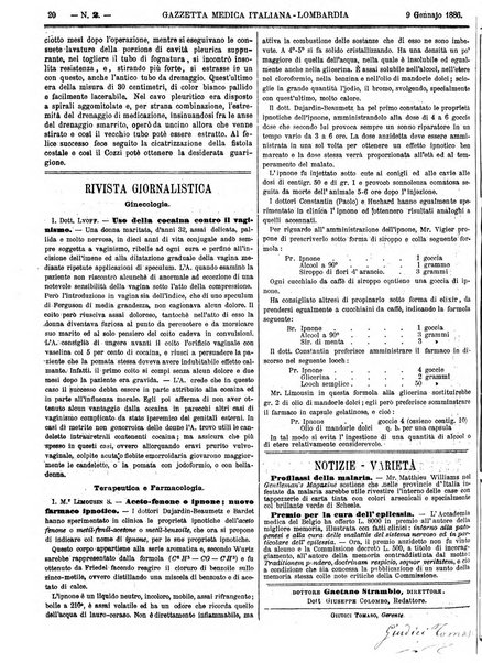 Gazzetta medica italiana Lombardia