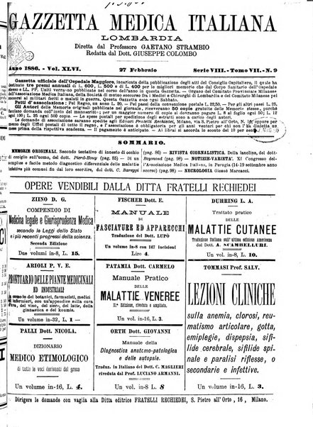 Gazzetta medica italiana Lombardia