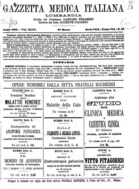 Gazzetta medica italiana Lombardia