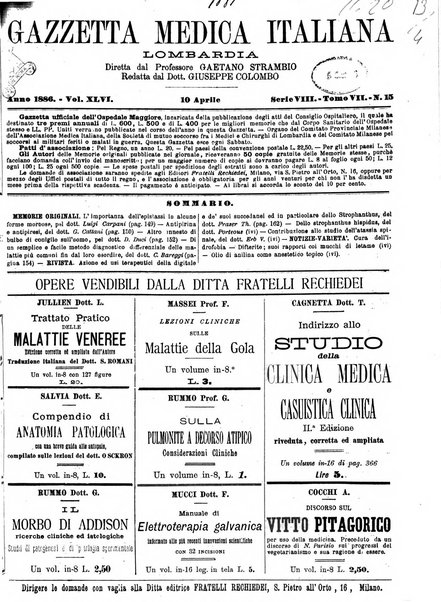 Gazzetta medica italiana Lombardia