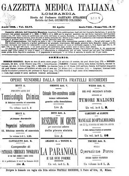 Gazzetta medica italiana Lombardia