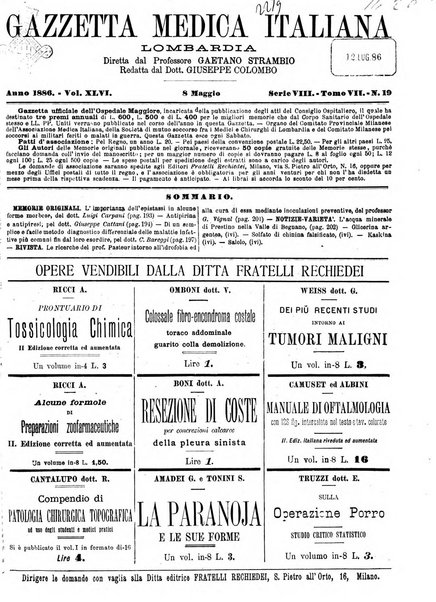 Gazzetta medica italiana Lombardia