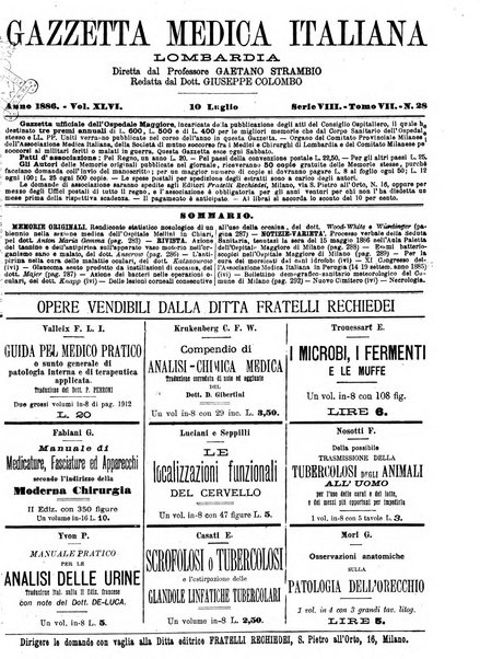 Gazzetta medica italiana Lombardia