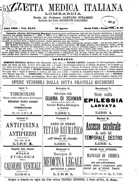 Gazzetta medica italiana Lombardia