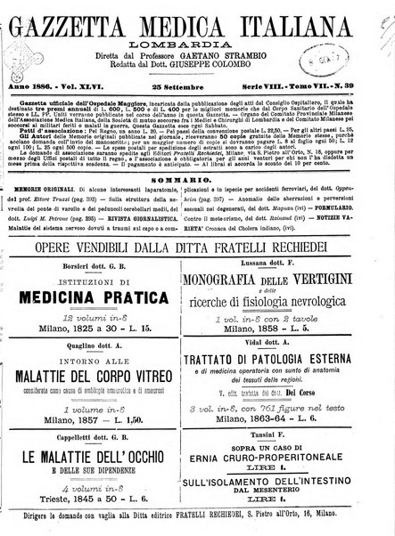 Gazzetta medica italiana Lombardia