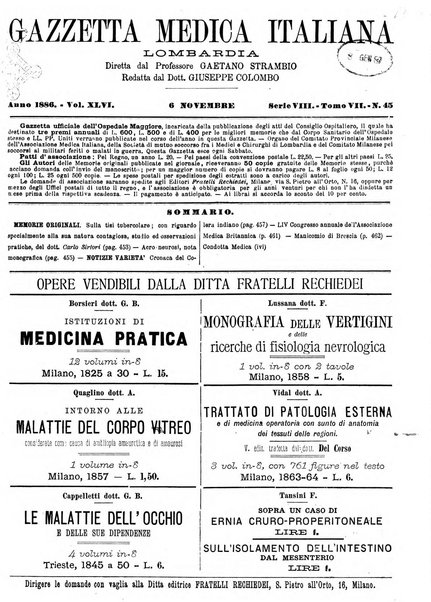 Gazzetta medica italiana Lombardia