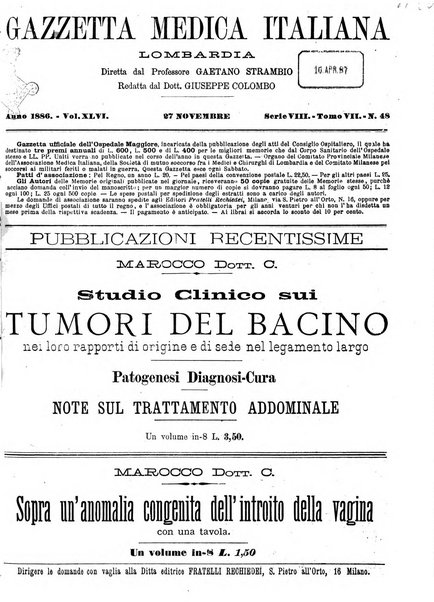 Gazzetta medica italiana Lombardia