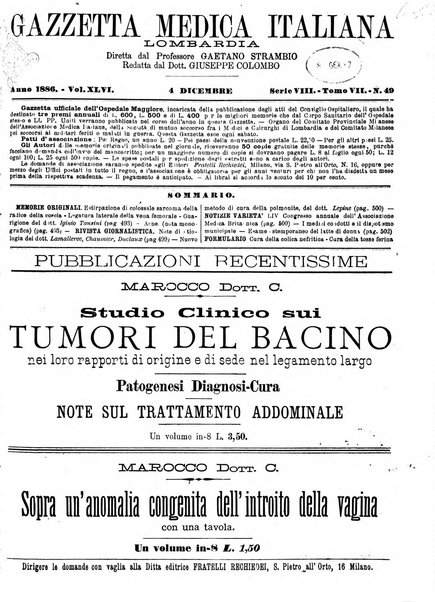 Gazzetta medica italiana Lombardia