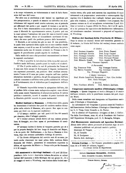 Gazzetta medica italiana Lombardia