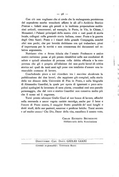 Archivio storico pratese periodico trimestrale