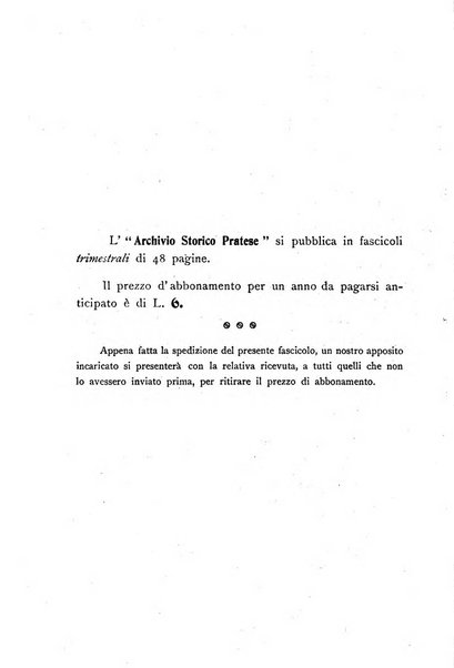 Archivio storico pratese periodico trimestrale