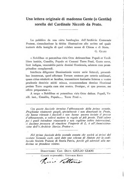 Archivio storico pratese periodico trimestrale