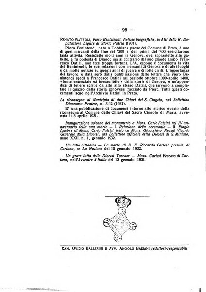 Archivio storico pratese periodico trimestrale