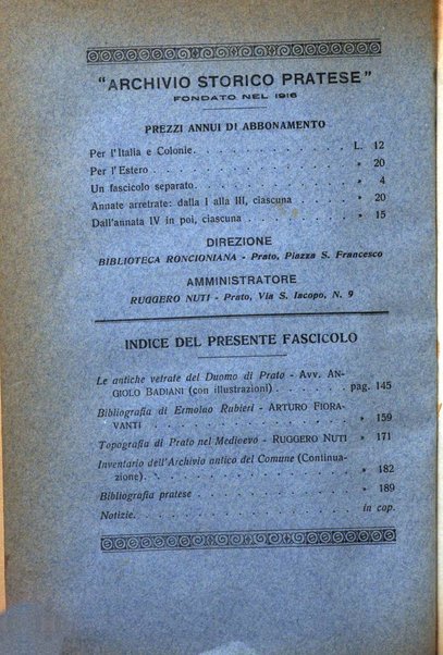 Archivio storico pratese periodico trimestrale