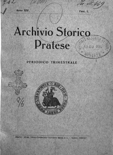 Archivio storico pratese periodico trimestrale