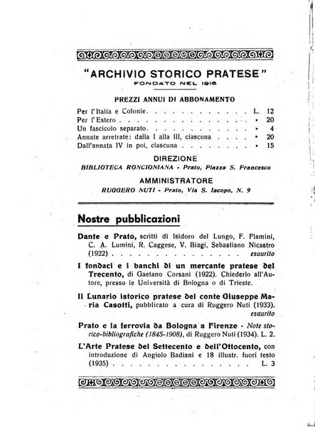 Archivio storico pratese periodico trimestrale