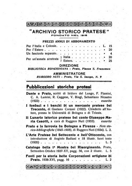 Archivio storico pratese periodico trimestrale