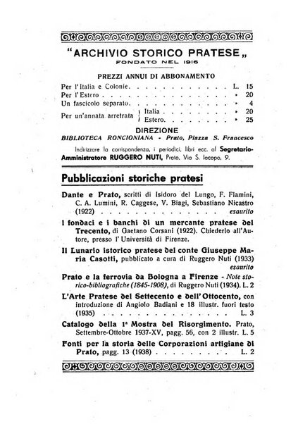 Archivio storico pratese periodico trimestrale